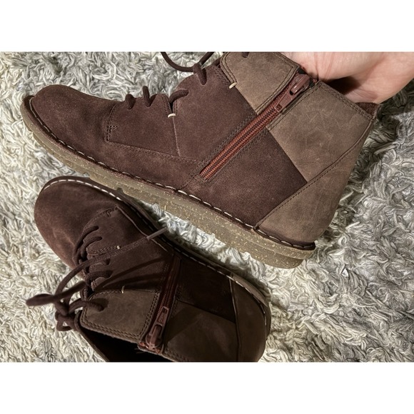 Clark's Tamitha Boots Purple Suede Sz 7 Euc - Picture 5 of 7